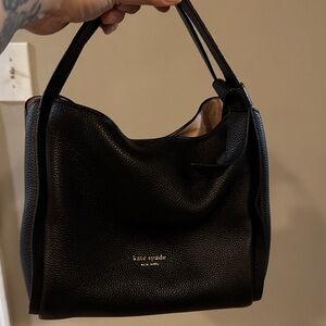 Kate Spade Black Pebbled Leather Shoulder Bag